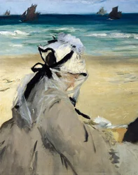 On the Beach, av Edouard Manet, detalj
