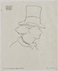 Porträtt av Charles Baudelaire 1821-1867.