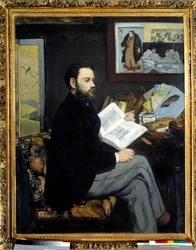 Porträtt av Emile Zola (1840 - 1902) - Målning av Edouard Manet (1832-1883)