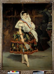 Porträtt av Lola de Valencia Dansaren Lola Melea är representerad i en traditionell spansk kostym. Målning av Edouard Manet (1832-1883) 1862 Dim. 1,23x0,92 m Paris, Musee d