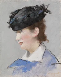 Porträtt av en dam, ca 1882-83 (pastell på grundmålad linneduk)