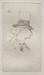 Profil Porträtt av Charles Baudelaire