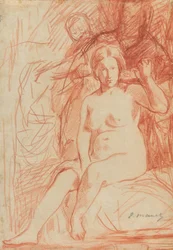 Studie av en sittande naken (La Toilette)