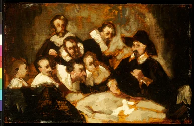 Anatomilektionen, efter Rembrandt, c.1856