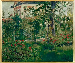 Bellevue-trädgården (olja på duk)