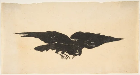 The Flying Raven, Ex Libris för The Raven av Edgar Allan Poe, 1875.