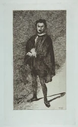 Den tragiska skådespelaren: Rouvière i rollen som Hamlet, 1865-66.