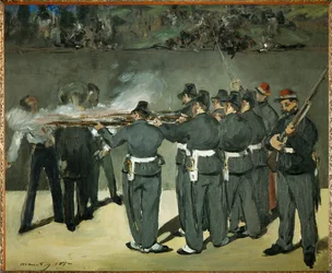 Avrättningen av kejsar Maximilian (olja på duk)