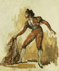 Ung man i tjurfäktningsdräkt, 1862