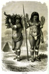 Ett par Ticuna-indianer från Peru
