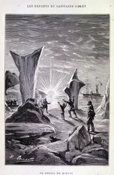 Midnattssolen i "The Children of Captain Grant" av Jules Verne