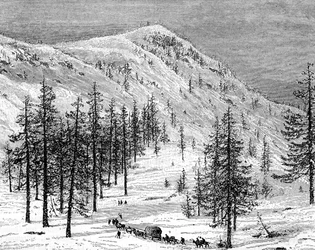 Sierra Nevada-bergen, USA, 1800-talet.