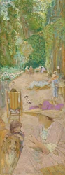 På paviljongerna i Cricqueboeuf, 1911.