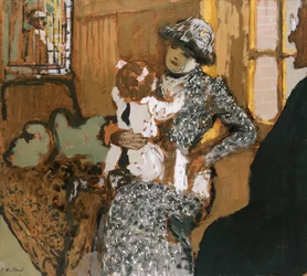 Barn i vitt förkläde, ca 1909