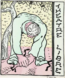 Omslag till ett program från Théâtre Libre, 1890.
