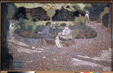 ""I trädgården"" (I trädgården) Målning av Edouard-Jean (Edouard Jean) Vuillard (1868-1940) 1895-1898 Nabis Pushkin Museum of Fine Arts, Moskva