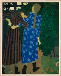 Flickor på promenad