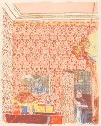Interiör med rosa tapet I Interieur aux tentures roses I, c. 1896 publicerad 1899.