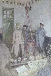 Förhör av en tysk fånge av en fransk officer, 1917