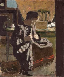 La Couture, ca 1893 (olja på papper nedlagd ombord)