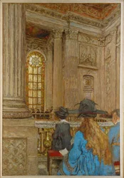 Kapellet på slottet i Versailles (målning på duk)