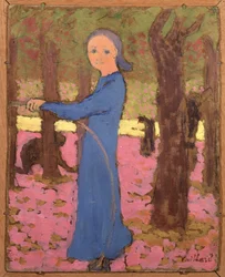 Den lilla flickan med tunnbandet, ca 1891.