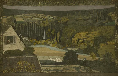 Landskap: Fönster med utsikt över skogen, 1899