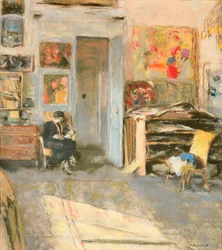 Madame Josse Hessel i Vuillards studio, 1915