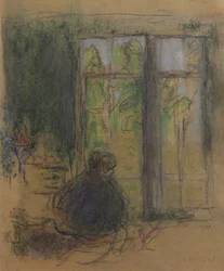 Madame Vuillard vid fönstret, 1915