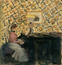 Misia at the Piano, 1895-96 (olja på kartong)