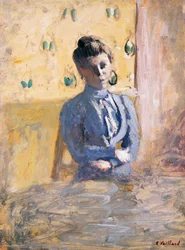 Sittande kvinna i blått, ca 1899