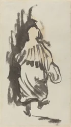 Vandringsfigur sedd bakifrån, ca. 1894.