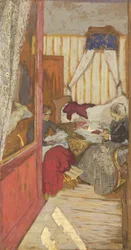 Kvinnors sömnad, ca. 1912.