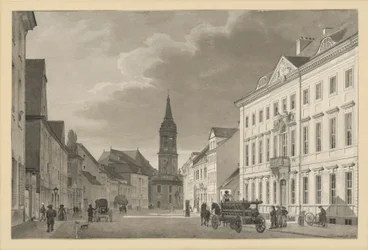 Klosterstraße med församlingskyrkan i Berlin