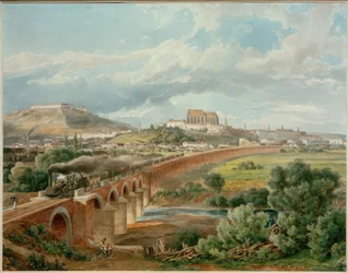 Järnvägsviadukt (viadukt för Kaiser Ferdinands-Nordbahns grenlinje i Brno).