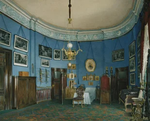 Interiörer av Vinterpalatset. Kronprins Nikolay Aleksandrovichs sovrum, 1865