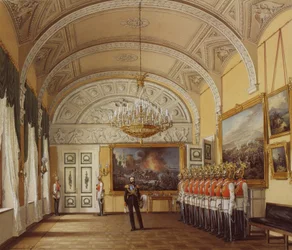 Interiörer av Vinterpalatset. Vaktrummet, 1864