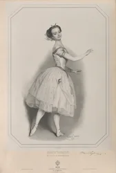 Porträtt av ballerinan Marie Taglioni 1804-1884 som Satanella, 1853.