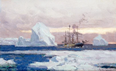 Den argentinska korvetten Uruguay i Antarktis