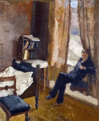 Andreas Reading - Peinture de Edvard Munch (1863-1944) - Olja på kartong