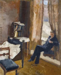 Andreas Reading par Munch, Edvard (1863-1944). Olja på kartong, storlek: 57x48, ca. 1882, Privat samling