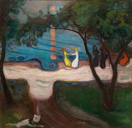 Dans på en strand, 1900