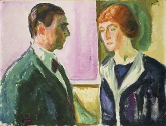 Farväl (dubbelporträtt av Hugo och Kathe Perls); Farväl (dubbelporträtt av Hugo och Kathe Perls), ca 1912 (olja på duk)