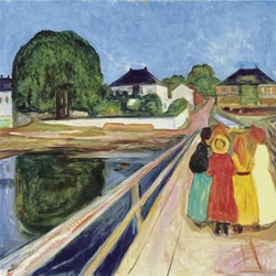 Flickor på bron, 1902