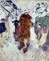 Hästgaloppsmålning av Edvard Munch (1863-1944) 1910-1912 Dim. 148x119,5 cm Oslo, Kommunala konstsamlingar Munchmuseet (Musee Munch)
