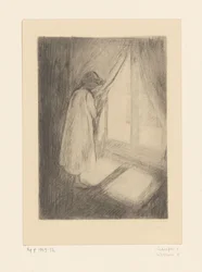 Flicka i nattlinne vid ett fönster The Girl at the Window (originaltitel)