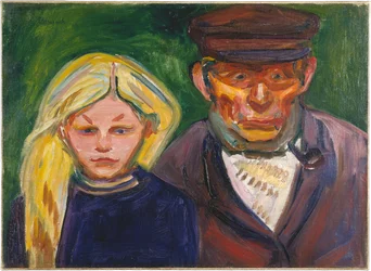 Gammal fiskare och hans dotter