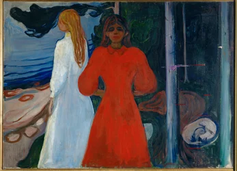 Röd och vit (olja på duk)
