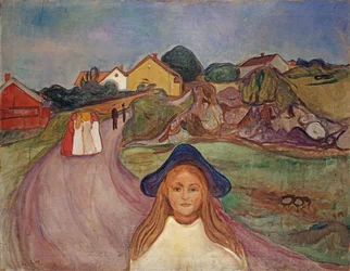 Vägen i Aasgaardstrand, 1901