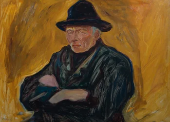 Sjöman mot gul bakgrund, ca 1908
